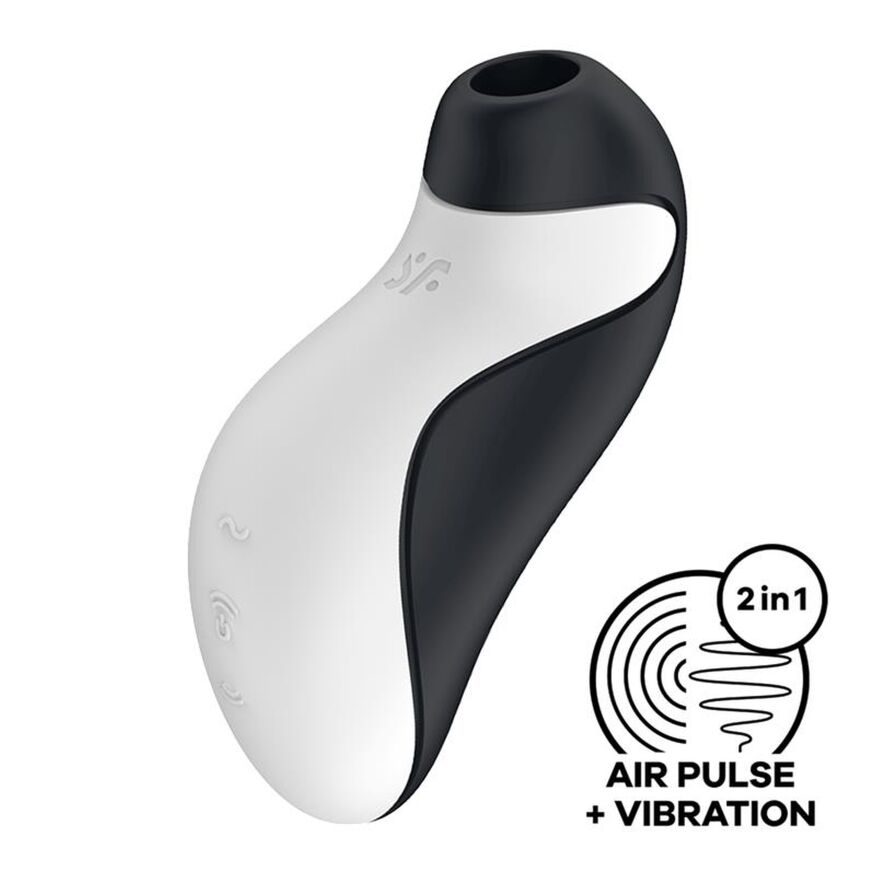 Вакуумный клиторальный стимулятор + вибрация SATISFYER ORCA WHITE
