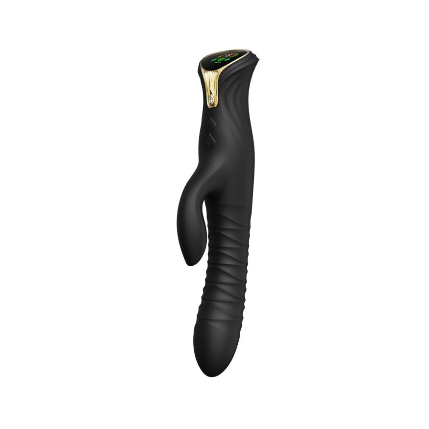 Пульсатор-кролик Zalo Mose Obsidian Black 14.4х3.7 см