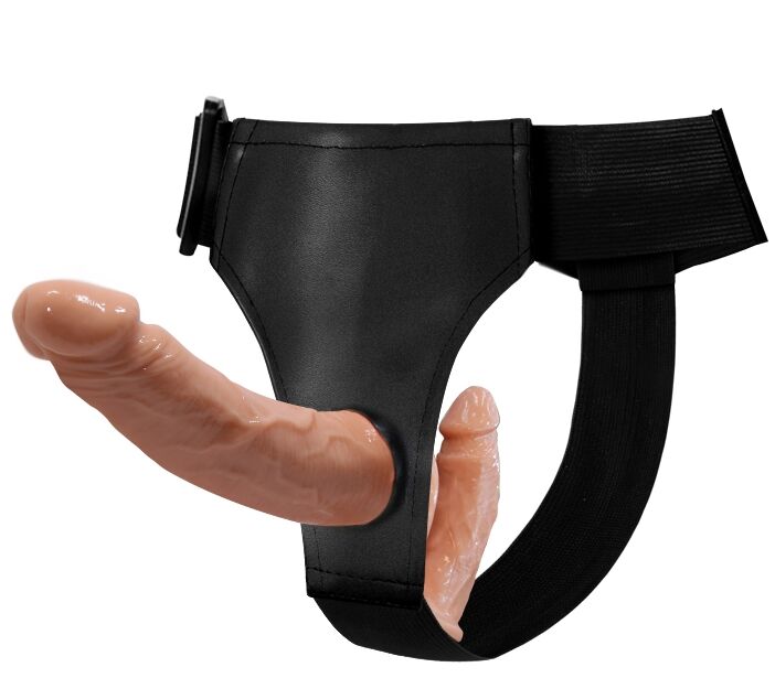 Страпон с двумя насадками BAILE - DOUBLE DILDOS Strap On