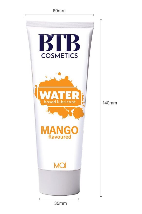 Смазка на водной основе BTB FLAVORED MANGO с ароматом манго (100 мл)