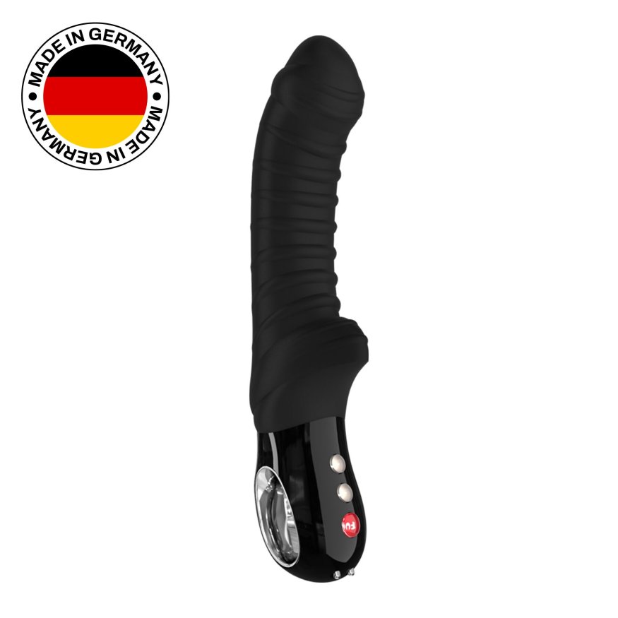 Вибратор для точки G Fun Factory TIGER black, ребристый, подходит для анальной стимуляции