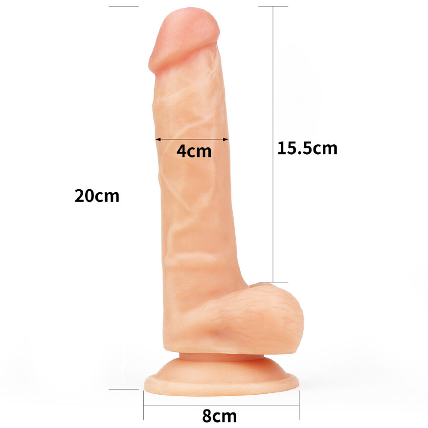 Реалістичний фалоімітатор з мошонкою - The Ultra Soft Dude 8"