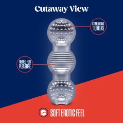 Мастурбатор Blush Rize – Feelz Masturbator – Clear, мультитекстура, эффект вакуума