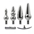 Набор фигурных металлических анальных пробок Metal STEEL 