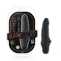 Вибратор-мини реалистичный Blush Silicone Willy’s с выступами для стимуляции клитора, черный
