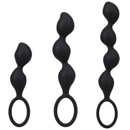 Набор анальных игрушек Doc Johnson Mood Naughty Contour Beads Trainer Set