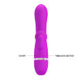 Силиконовый вибратор со стимулирующим отростком для клитора Pretty Love Bert Vibrator Purple