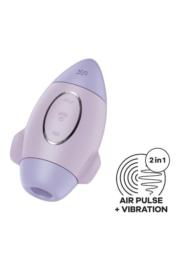 Вибратор Satisfyer Mission Control с вакуумной стимуляцией клитора, фиолетовый