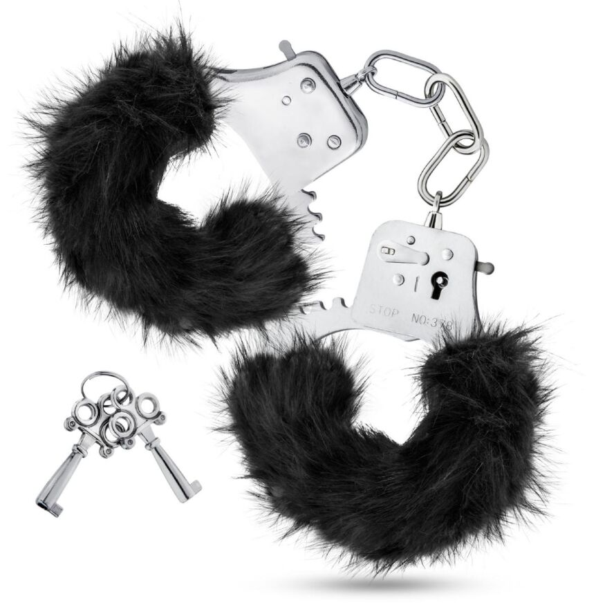 Наручники с мехом Blush Temptasia - Plush Fur Cuffs - Black
