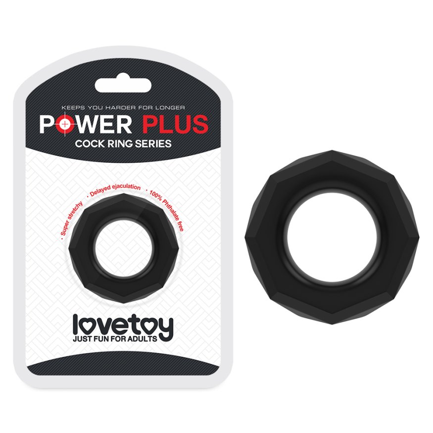 Ерекційне кільце з гладкою і безшовною поверхнею Power Plus Cockring 4 Black