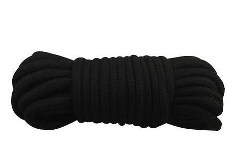 Міцна мотузка для бондажу і фіксації Bondage Rope 10 м Black