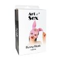Кожаная маска Зайки Art of Sex - Bunny mask, цвет Красный