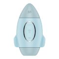 Вакуумний стимулятор з вібрацією Satisfyer Mission Control Blue, 2 незалежні мотори
