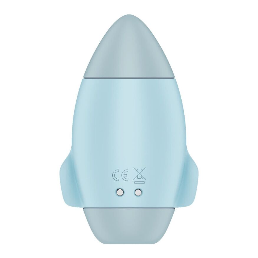 Вакуумний стимулятор з вібрацією Satisfyer Mission Control Blue, 2 незалежні мотори
