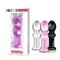Стеклянная Анальна япробка 4,5" Glass Romance Pink