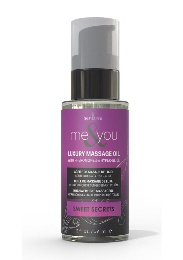 Масажна олія Sensuva Me&amp;You - Sweet Secrets (Pomegranate, Fig, Coconut &amp; Plumeria) 59 мл