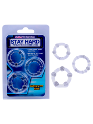 Ерекційні кільця 3шт набір, прозорі STAY Hard LVR-106