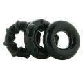 Набор эрекционных колец NS Novelties Renegade Dyno Cock Rings, черные, 3 шт