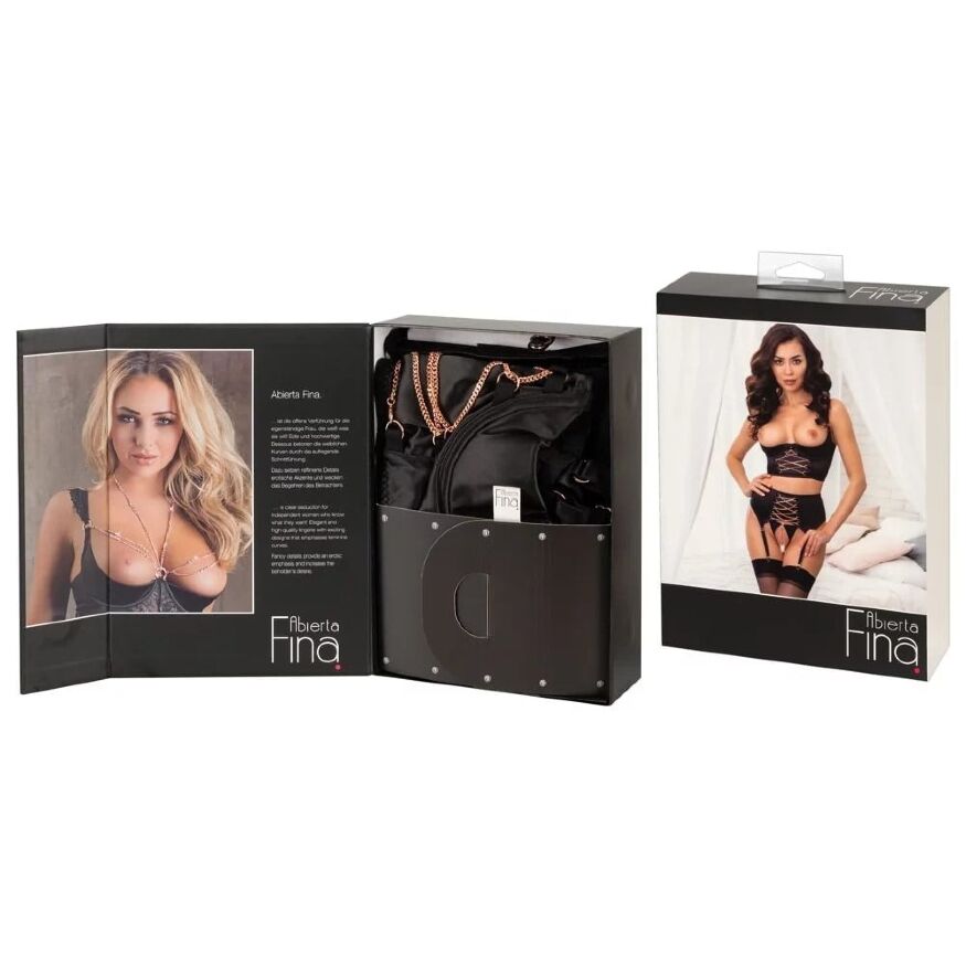 Эротический комплект  с поясом Shelf Bra Set 75B/S
