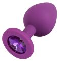 Анальная пробка с камнем You2Toys Colorful Joy Jewel Purple Plug Medium