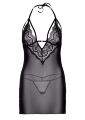 Комплект пеньюар + стрінги Daring Intimates, чорний, S/M