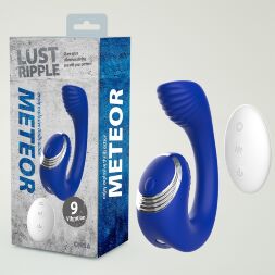 Вибратор для пар с дистанционным пультом Chisa Lust Ripple Meteor, синий