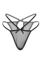 Трусики полупрозрачные с бантиками Daring Intimates Scarlett, черный, S/M