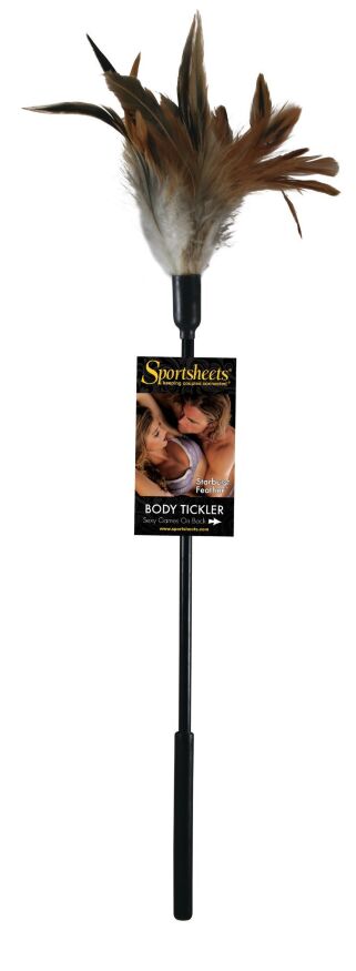 Щекоталка Sportsheets Starburst Tickler Natural, перо молодого петушка