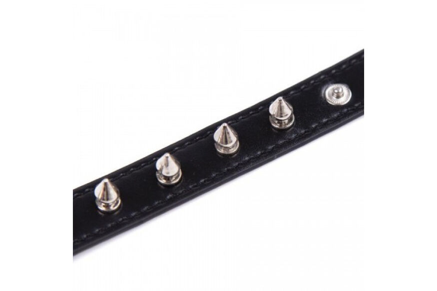 Ошейник с шипами Collar black with metal spikes