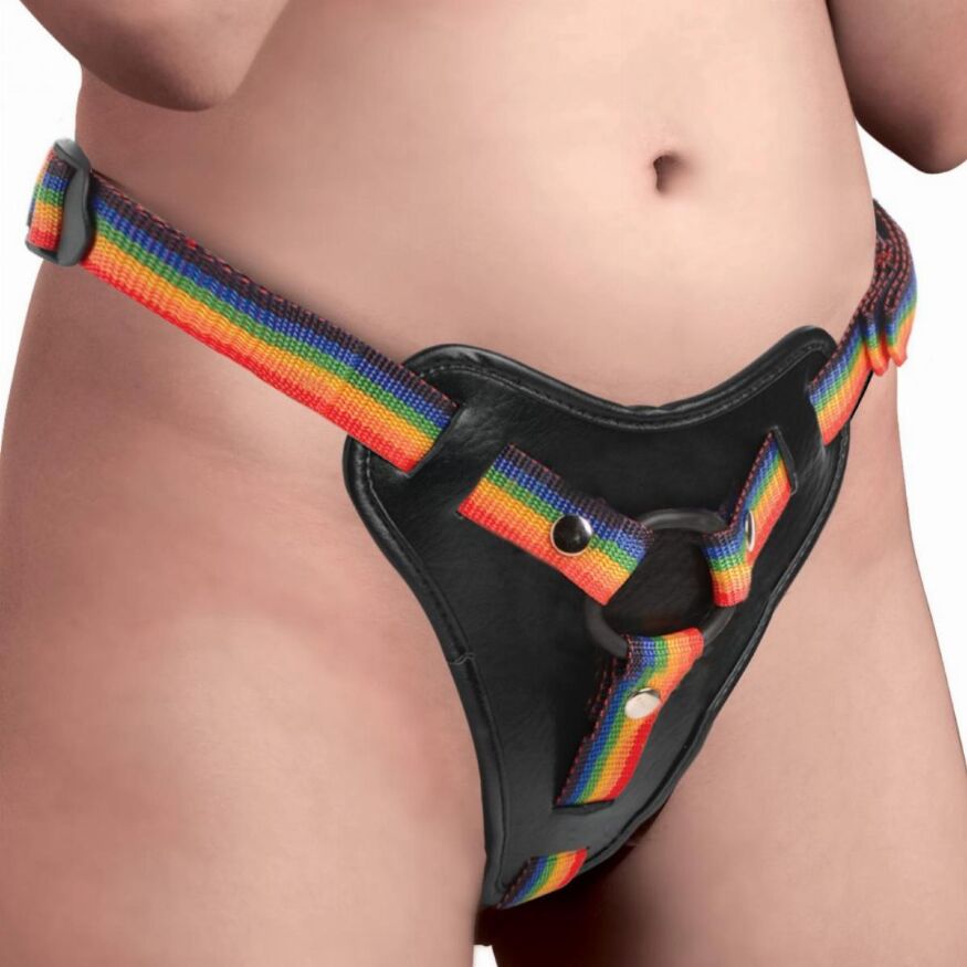 Трусики для страпона Take the Rainbow Universal XR Brands радужный