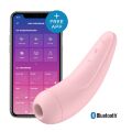Вакуумный клиторальный стимулятор Satisfyer Curvy 2+ Pink с управлением через интернет(мятая упаковка!!!)