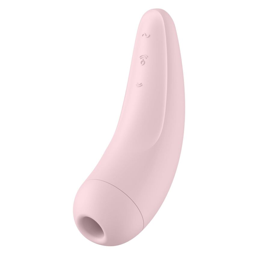 Вакуумный клиторальный стимулятор Satisfyer Curvy 2+ Pink с управлением через интернет(мятая упаковка!!!)