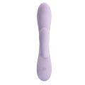 Роскошный вибратор 2в1 в нежно-сиреневом цвете ROSOLYN, 10 vibration functions, USB rechargeable, Silicone