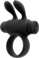 Ерекційне віброкільце S Pleasures Premium Rabbit Ring, чорне, зі знімною віброкулею та вушками