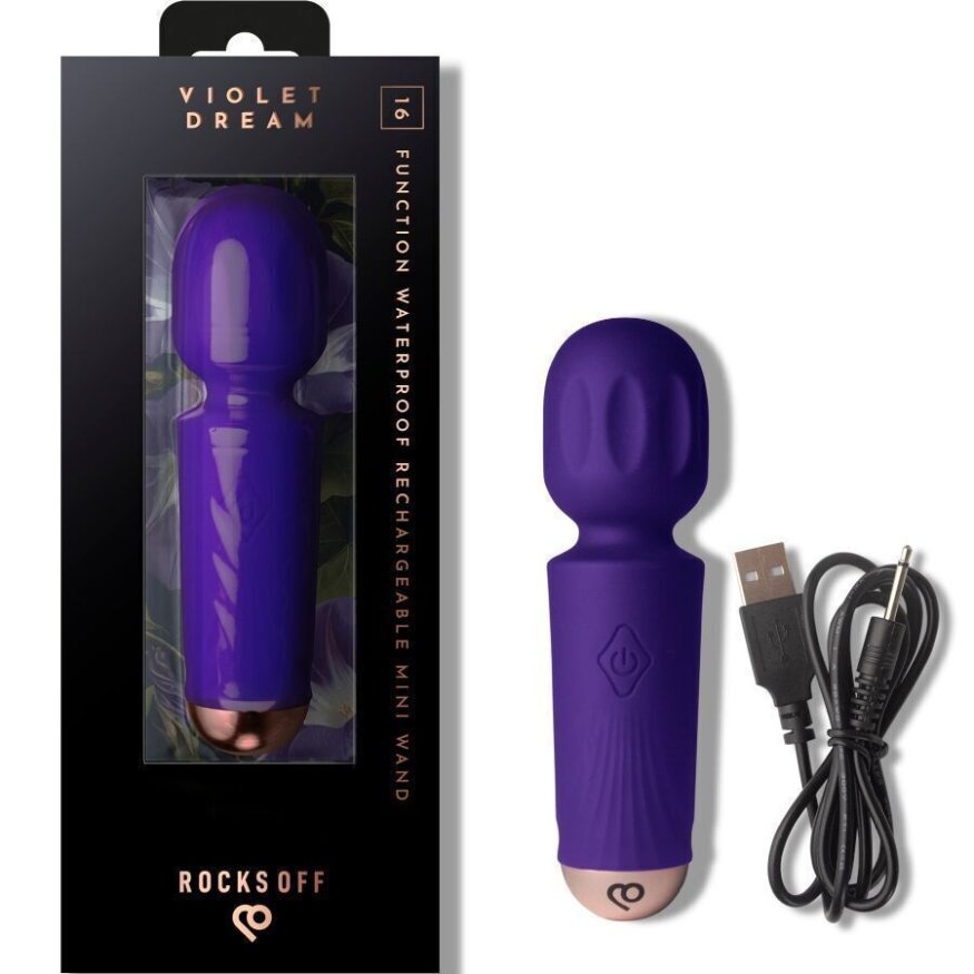 Вибромассажер Rocks Off Mini Wand Violet Dream, 16 режимов