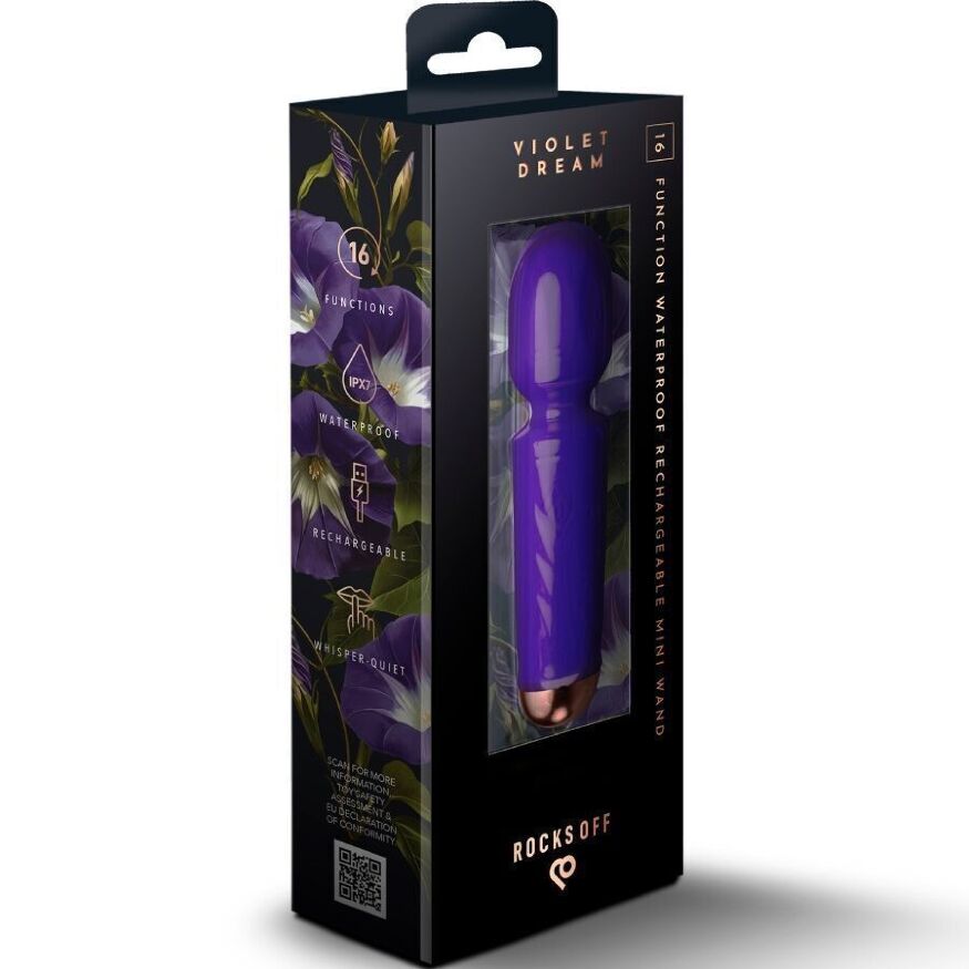 Вибромассажер Rocks Off Mini Wand Violet Dream, 16 режимов