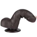 Необрезанный искусственный член - Sliding-Skin Dual Layer Dong 7" Black