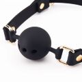 Кляп з кулькою Roоmfun Mouth Ball Gag силіконовий, чорний