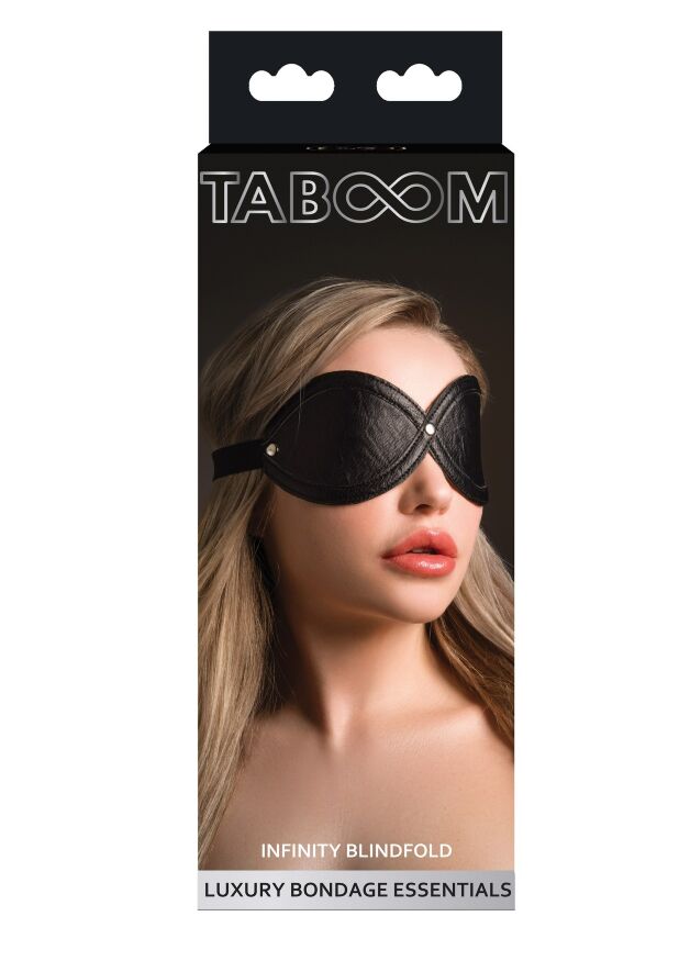 Маска на очі Infinity Taboom, шкіра веганська, чорна