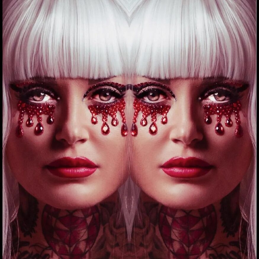 Маска вампіра зі страз Vampire Rhinestone Stick-On Jewels Leg Avenue