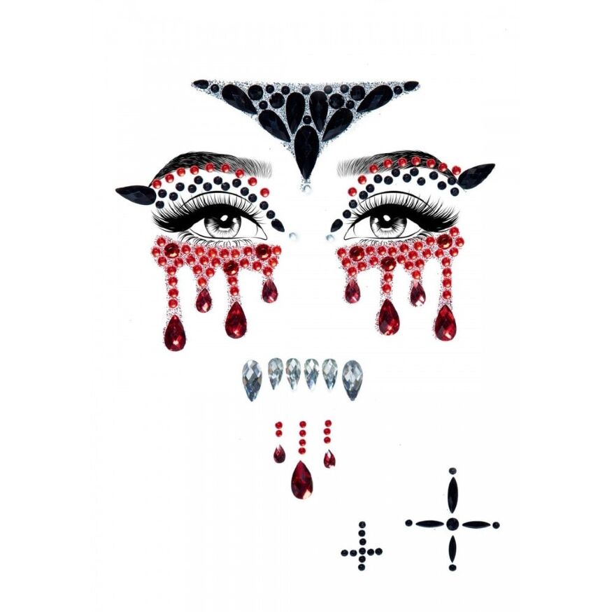 Маска вампіра зі страз Vampire Rhinestone Stick-On Jewels Leg Avenue
