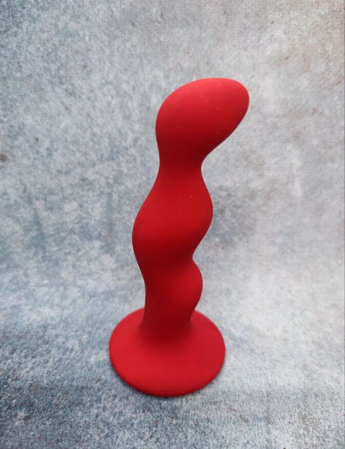 Анальная пробка волнистая Loveshop Red 12 см * 3 см