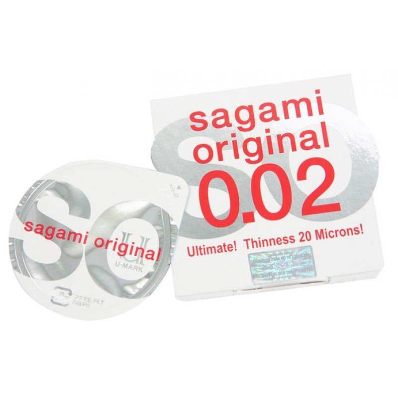 Презерватив поліуретановий ультратонкий Sagami люкс класу 0.02 (по 1 шт)