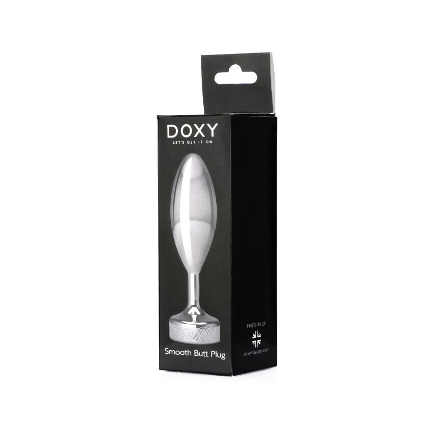 Анальная пробка из гладкого алюминия DOXY Butt Plug SMOOTH, 7х3.5 см