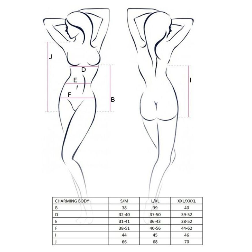 Боди CHARMING BODY black XXL/XXXL- Passion