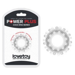 Ерекційне кільце з м'якими пухирцями на поверхні Power Plus Cockring 2 Clear