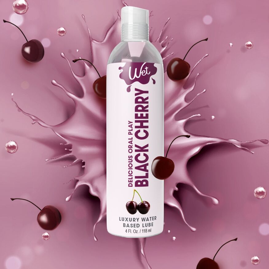 Лубрикант съедобный со вкусом черешни Wet Black Cherry, 118 мл