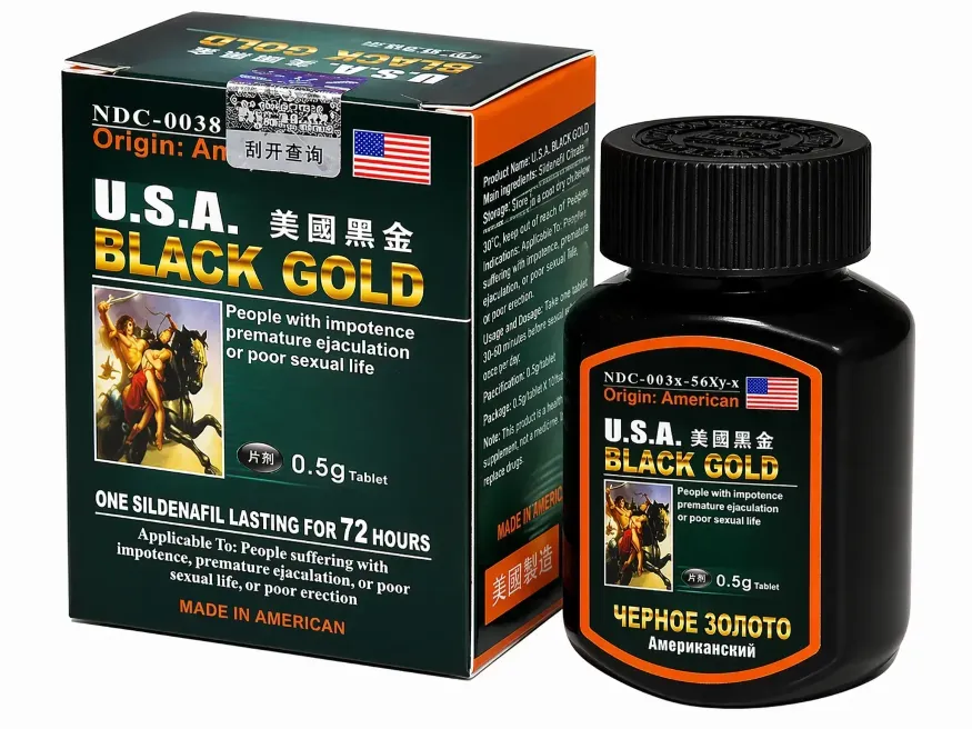 Black Gold (Черное золото) - таблетки для повышения потенции (10 шт)