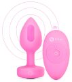 Анальная пробка с вибрацией и пультом управления B-Vibe Vibrating Heart Plug S/M Pink