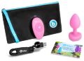 Анальная пробка с вибрацией и пультом управления B-Vibe Vibrating Heart Plug S/M Pink